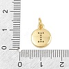 Brass Micro Pave Clear Cubic Zirconia Charms CU-CBA56CE-12G-I-3