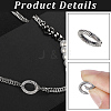 1Pc Sterling Silver Twister Clasps STER-BBC0009-54-6
