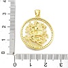 Rack Plating Brass Micro Pave Cubic Zirconia Pendants KK-D359-33G-3