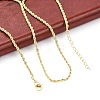 Brass Twist Rope Chains Necklace for Women NJEW-P265-15G-1