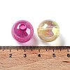 UV Plated Transparent Acrylic Beads OACR-Z013-10-4