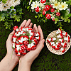 GOMAKERER 100Pcs Plastic Plant Mini Miniatures Artificial Mushroom AJEW-CA0003-71-3