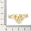 Rack Plating Brass Pave Clear Cubic Zirconia Fold Over Clasps KK-E084-29G-3