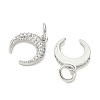 Brass Micro Pave Cubic Zirconia Pendants KK-D386-15P-01-2