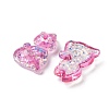 Transparent Resin Bowknot Kitten Decoden Cabochons RESI-M045-07B-2