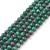 Round Dyed Natural Gemstone Bead Strands LS-G-R345-8mm-15-1