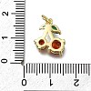 Brass Micro Pave Clear Cubic Zirconia Pendants X-ZIRC-I070-080G-3