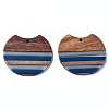 Resin & Walnut Wood Pendants X-RESI-N025-014A-C01-2