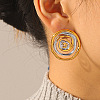 304 Stainless Steel Stud Earrings for Women WG388DD-01-4