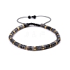 Natural Larvikite Braided Bead Bracelets for Women PW-WG20352-03-1