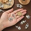 50Pcs 10 Styles Gothic Tibetan Style Alloy Pendants TIBEP-CJ0002-53-4