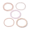 30Pcs 30 Styles Faceted Round Glass Beaded Stretch Bracelet Sets BJEW-JB10423-2