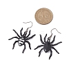 Halloween Themed Spider Alloy Enamel Dangle Earrings EJEW-JE06072-3