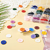 160Pcs 20 Colors 4-Hole Resin Buttons BUTT-TA0001-29C-7