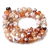 Dyed & Heated Natural Fire Crackle Agate Beads Strands G-P539-B01-12-3