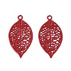 Spray Painted Hollow 430 Stainless Steel Pendants STAS-N121-07A-1