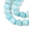 Dyed Natural White Jade Beads Strands G-T139-8mm-60-14-3