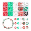 9 Style Christmas Handmade Polymer Clay Beads CLAY-YW0001-91-1