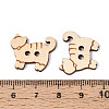 Cat Shape Wood Buttons BUTT-T013-13B-3