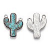 Alloy Pendants with Synthetic Turquoise PALLOY-TADZ0001-02AS-1