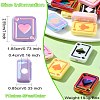 35Pcs 7 Colors UV Plating Rainbow Iridescent Acrylic Beads MACR-CJ0002-07-8
