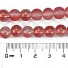 Frosted Transparent Glass Bead Strands X1-GLAA-P065-8mm-06-3