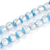 Luminous Handmade Lampwork Silver Foil Beads Strand FOIL-N029-03C-1