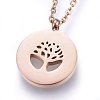 304 Stainless Steel Pendant Necklaces NJEW-H494-01M-3
