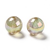 UV Plating Transparent Rainbow Iridescent Acrylic Beads OACR-D010-01C-2