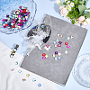 180Pcs 12 Colors Flat Back Glass Rhinestone Cabochons GLAA-PH0003-76-4