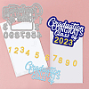 2Pcs 2 Styles Graduation Season Theme Carbon Steel Cutting Dies Stencils DIY-WH0309-876-3