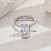 Elegant European and American Copper Zircon Oval Dove Egg Ring. MM3705-4-1