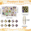 30Pcs Rainbow Iridescent Printed Opaque Acrylic Beads OACR-FS0002-58C-01-4
