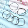 6Pcs Round Glass & CCB Beads Stretch Bracelets for Women BJEW-JB12676-3