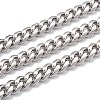 Tarnish Resistant 304 Stainless Steel Cuban Link Chain STAS-B019-02B-P-1