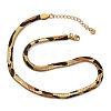 Brass Flat Snake Chain Necklaces NJEW-Z059-01G-02-2