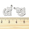 201 Stainless Steel Rhinestone Pendants STAS-V005-05P-01-3