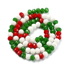 Christmas Theme Glass Beads Strands GLAA-YW0001-82B