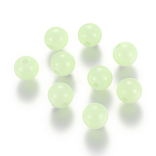 Luminous Acrylic Round Beads LACR-YW0001-01-4mm