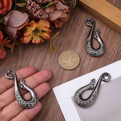 3Pcs Alloy S-Hook Clasps FIND-CP0003-47AS-1