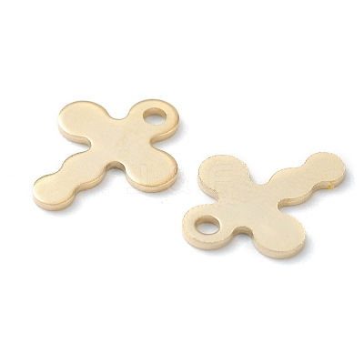 304 Stainless Steel Tiny Cross Charms STAS-H149-07G-1