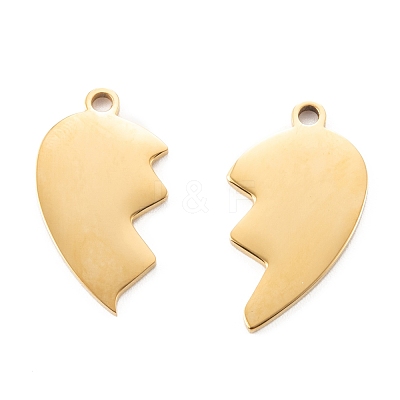304 Stainless Steel Split Pendants STAS-G251-07B-G-1
