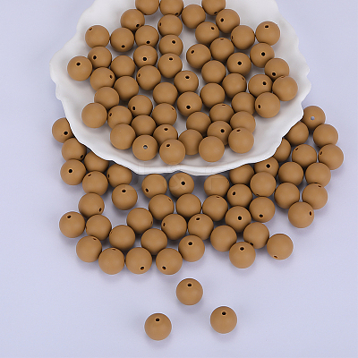 Round Silicone Focal Beads SI-JX0046A-51-1