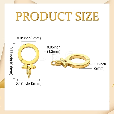 2Pcs 304 Stainless Steel Twister Clasps STAS-CJ0003-59-1