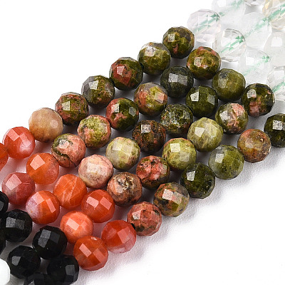 Natural & Synthetic Mixed Gemstone Beads Strands G-D080-A01-01-14-1
