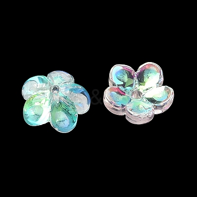 Dyed & Heated Glass Bead Caps GLAA-C042-01P-1