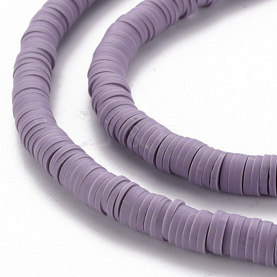 Handmade Polymer Clay Bead Strands CLAY-T002-6mm-58-1