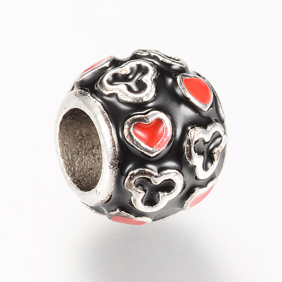 Alloy Enamel European Beads X-MPDL-S055-04-1