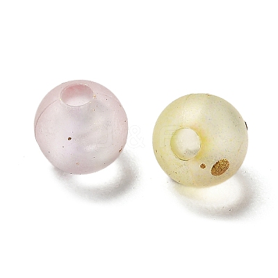 Frosted Transparent Acrylic Beads OACR-F013-12-1
