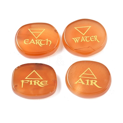 4Pcs 4 Styles Natural Carnelian Display Decorations G-F786-02D-02-1